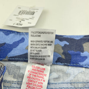 Girls Miss Understood, camo print casual pants, adjustable, Inside leg: 53.5cm, NEW, size 7,  