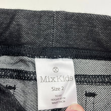 Load image into Gallery viewer, Girls Mix Kids, stretchy denim leggings, Inside leg: 35cm, EUC, size 2,  