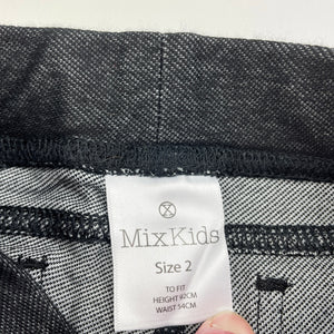 Girls Mix Kids, stretchy denim leggings, Inside leg: 35cm, EUC, size 2,  