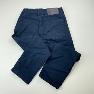 Boys LC Waikiki, navy stretch cotton chino pants, adjustable, Inside leg: 39cm, EUC, size 3-4,  