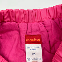Load image into Gallery viewer, Girls Marese, lightly wadded pants, elasticated, Inside leg: 27cm, EUC, size 2,  