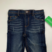 Load image into Gallery viewer, Girls Emerson, dark stretch denim jeans, adjustable, Inside leg: 42.5cm, NEW, size 4,  