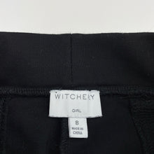 Load image into Gallery viewer, Girls Witchery, black stretchy pants, elasticated, Inside leg: 54cm, small marks back right leg, FUC, size 8,  