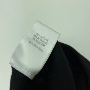 Girls Witchery, black stretchy pants, elasticated, Inside leg: 54cm, small marks back right leg, FUC, size 8,  