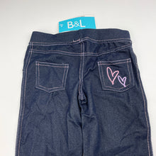 Load image into Gallery viewer, Girls B&amp;L, stretchy denim leggings, Inside leg: 39.5cm, NEW, size 3,  