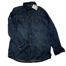 Load image into Gallery viewer, Boys Urban, chambray cotton long sleeve shirt, poppers, NEW, size 9,  