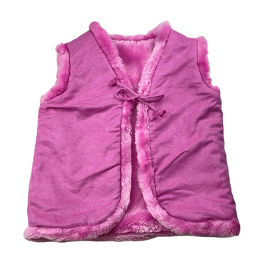 Girls pink, faux fur/faux suede vest, EUC, size 7,  