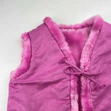 Load image into Gallery viewer, Girls pink, faux fur/faux suede vest, EUC, size 7,  