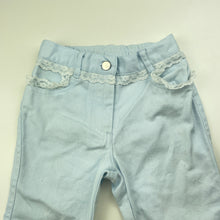 Load image into Gallery viewer, Girls vintage, lace trim cotton pants, W: 23.5cm across, Inside leg: 22cm, FUC, size 1-2,  