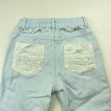 Load image into Gallery viewer, Girls vintage, lace trim cotton pants, W: 23.5cm across, Inside leg: 22cm, FUC, size 1-2,  