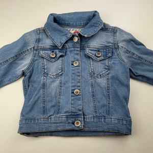 Girls Cotton On, blue stretch denim jacket, GUC, size 3,  