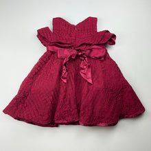 Load image into Gallery viewer, Girls Blue Sky, lined lace party dress, FUC, size 0, L: 40cm