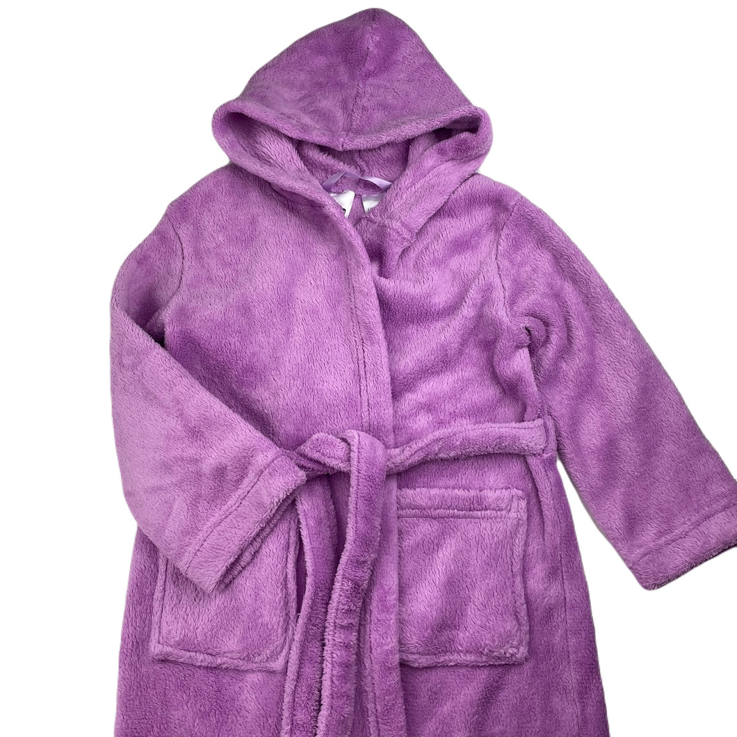 Girls Neon, purple hooded dressing gown / bath robe, L: 70cm, GUC, size 5,  