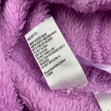 Load image into Gallery viewer, Girls Neon, purple hooded dressing gown / bath robe, L: 70cm, GUC, size 5,  