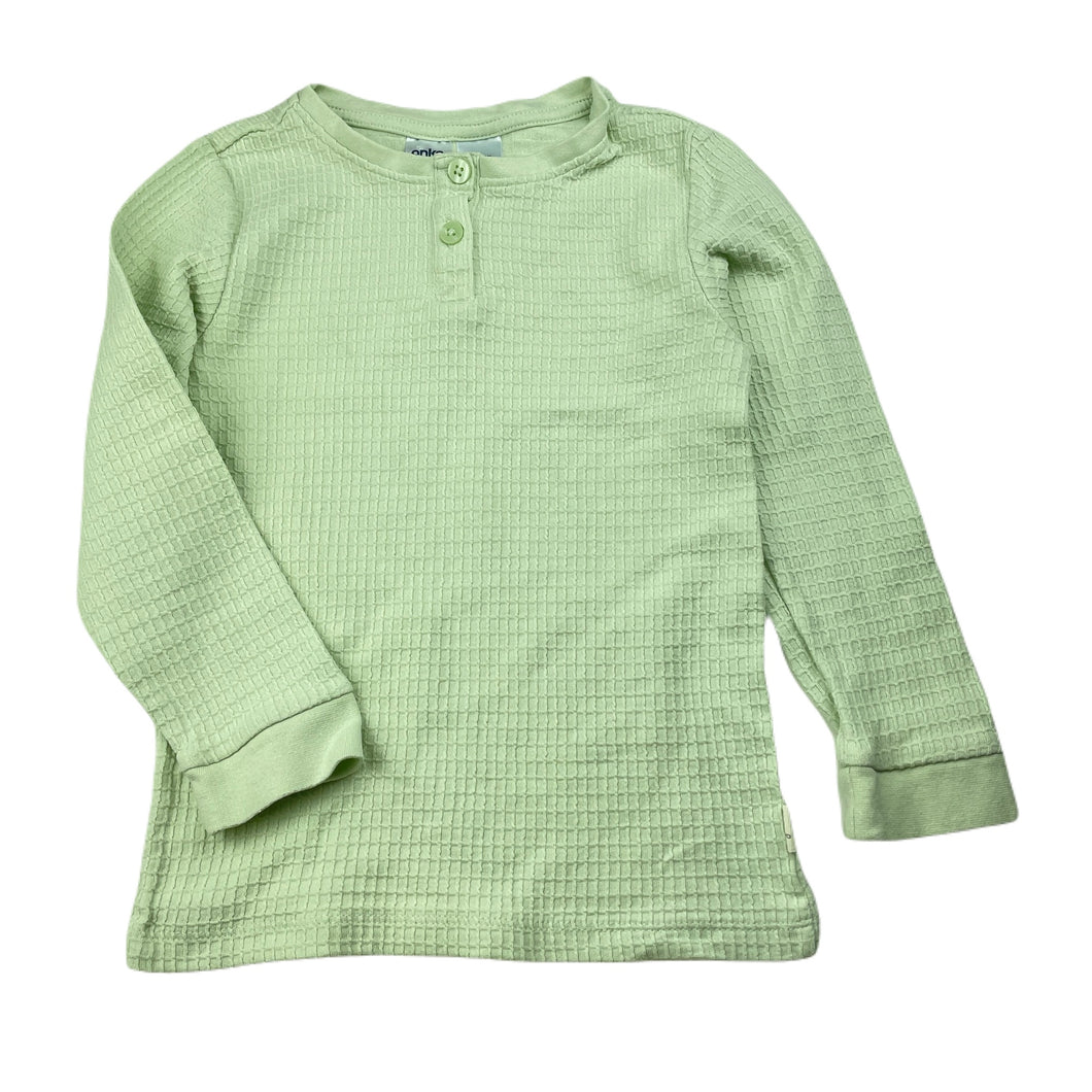 Girls Anko, organic cotton long sleeve pyjama top, FUC, size 6,  