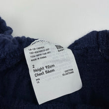 Load image into Gallery viewer, Girls Uniqlo, navy stretchy lightweight dress, GUC, size 2, L: 47cm