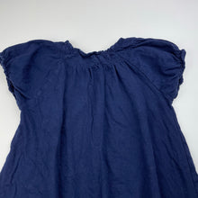 Load image into Gallery viewer, Girls Uniqlo, navy stretchy lightweight dress, GUC, size 2, L: 47cm