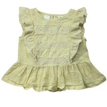 Load image into Gallery viewer, Girls Lil&#39; Atelier, broderie trim organic cotton ruffle top, GUC, size 4,  
