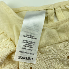 Load image into Gallery viewer, Girls Lil&#39; Atelier, broderie trim organic cotton ruffle top, GUC, size 4,  