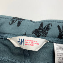 Load image into Gallery viewer, Girls H&amp;M, stretchy pants, elasticated, rabbits, Inside leg: 45.5cm, FUC, size 7,  
