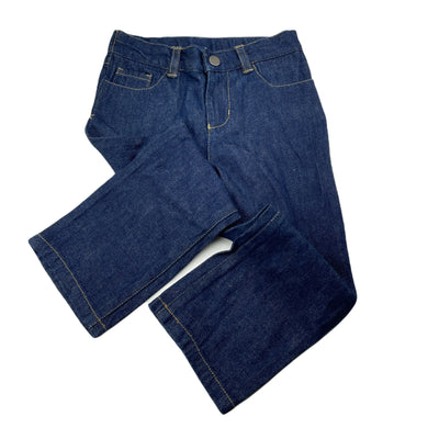 unisex Bonds, dark denim jeans, no size, W: 27.5cm across, Inside leg: 36cm, EUC, size 3,  