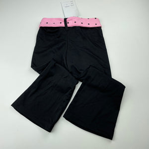 Girls COSMIC girls, black lightweight pants, elasticated, Inside leg: 37cm, NEW, size 3,  