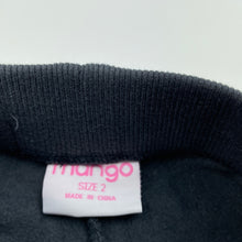 Load image into Gallery viewer, Girls Mango, fleece lined track pants, elasticated, Inside leg: 32.5cm, EUC, size 2,  