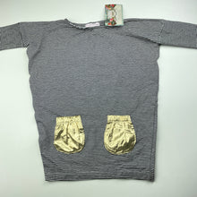 Load image into Gallery viewer, Girls DIAMONDS &amp; PEARLS, lightweight long sleeve mini dress, NEW, size 4, L: 45cm