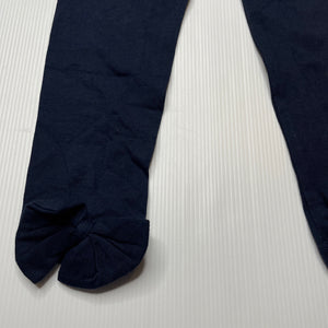 Girls navy, leggings, elasticated, Inside leg: 31cm, EUC, size 3-4,  