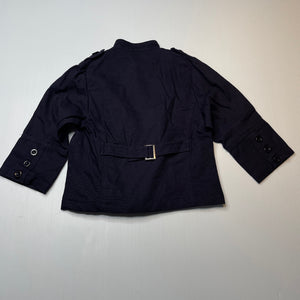 unisex Oobi, lined navy cotton jacket, GUC, size 2-3,  