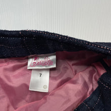 Load image into Gallery viewer, Girls Barbie, lined wool blend skirt, adjustable, L: 30.5cm, GUC, size 7,  