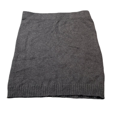 Girls L&D, grey cotton/wool knit skirt, elasticated, L: 36.5cm, EUC, size 12,  