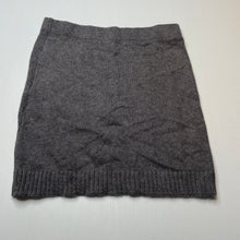 Load image into Gallery viewer, Girls L&amp;D, grey cotton/wool knit skirt, elasticated, L: 36.5cm, EUC, size 12,  