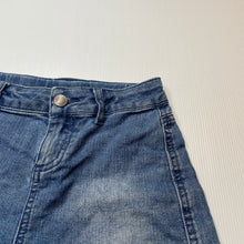 Load image into Gallery viewer, Girls Miss Understood, blue stretch denim shorts, adjustable, FUC, size 8,  