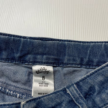 Load image into Gallery viewer, Girls Miss Understood, blue stretch denim shorts, adjustable, FUC, size 8,  