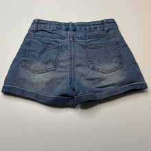 Load image into Gallery viewer, Girls Miss Understood, blue stretch denim shorts, adjustable, FUC, size 8,  