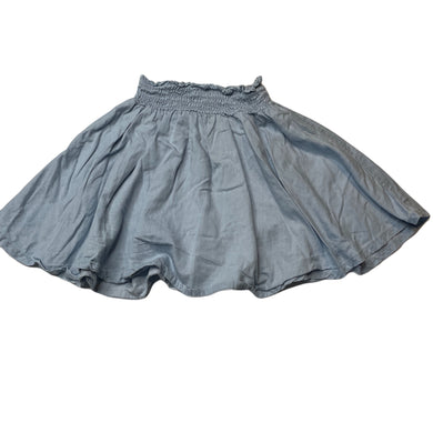 Girls Clothing & Co, blue chambray cotton skirt, elasticated, FUC, size 7,  