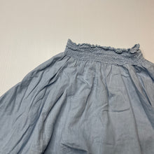 Load image into Gallery viewer, Girls Clothing &amp; Co, blue chambray cotton skirt, elasticated, FUC, size 7,  