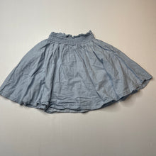 Load image into Gallery viewer, Girls Clothing &amp; Co, blue chambray cotton skirt, elasticated, FUC, size 7,  