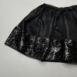 Girls black, Halloween skirt, elasticated, GUC, size 3-4,  