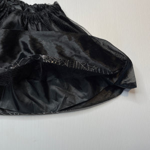 Girls black, Halloween skirt, elasticated, GUC, size 3-4,  