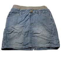 Load image into Gallery viewer, Girls MPS, stretch denim skirt, built-in shorts, adjustable, L: 35cm, GUC, size 10,  