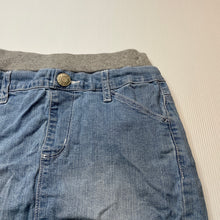 Load image into Gallery viewer, Girls MPS, stretch denim skirt, built-in shorts, adjustable, L: 35cm, GUC, size 10,  