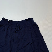 Load image into Gallery viewer, Girls B Collection, navy viscose shorts, elasticated, GUC, size 6,  