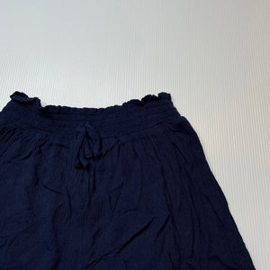 Girls B Collection, navy viscose shorts, elasticated, GUC, size 6,  
