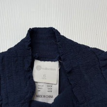 Load image into Gallery viewer, Girls B Collection, navy viscose shorts, elasticated, GUC, size 6,  