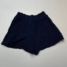 Load image into Gallery viewer, Girls B Collection, navy viscose shorts, elasticated, GUC, size 6,  