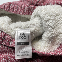 Load image into Gallery viewer, Boys Kids &amp; Co, fleece lined knitted cotton hooded cardigan, GUC, size 00,  