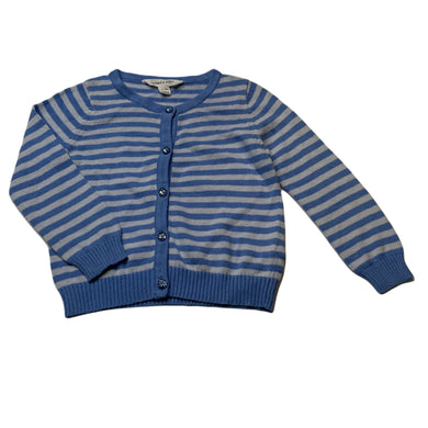 Girls Pumpkin Patch, striped knitted cotton cardigan, EUC, size 1,  