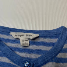 Load image into Gallery viewer, Girls Pumpkin Patch, striped knitted cotton cardigan, EUC, size 1,  